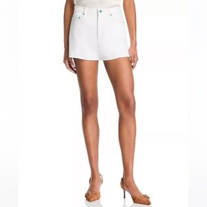 New with tags Cinq à Sept Turquoise Embellished Ceil Shorts white size 6